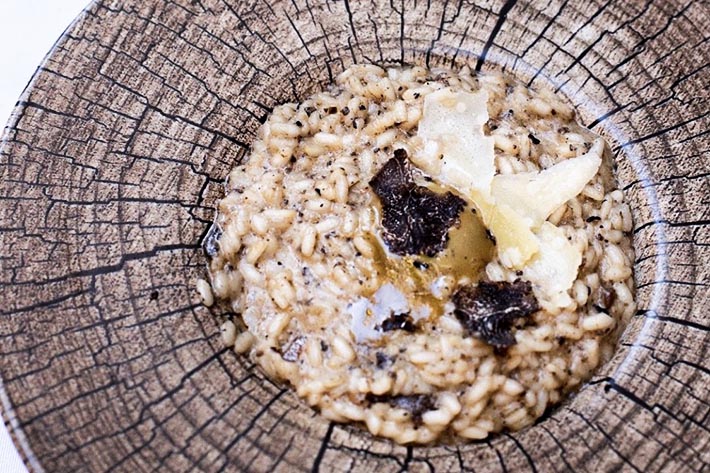 Risotto de boletus, foie y trufa